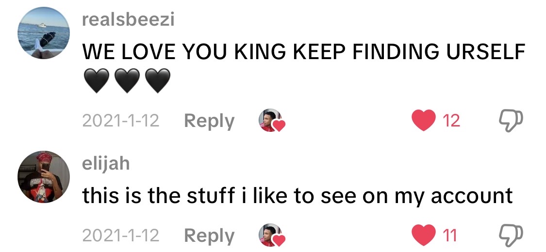 TikTok comment JJDREAMSS Joshua Arthur video 4nT writing You are a beautiful human being made in the image of God keep up amazing works 2022 163 likes spiritual